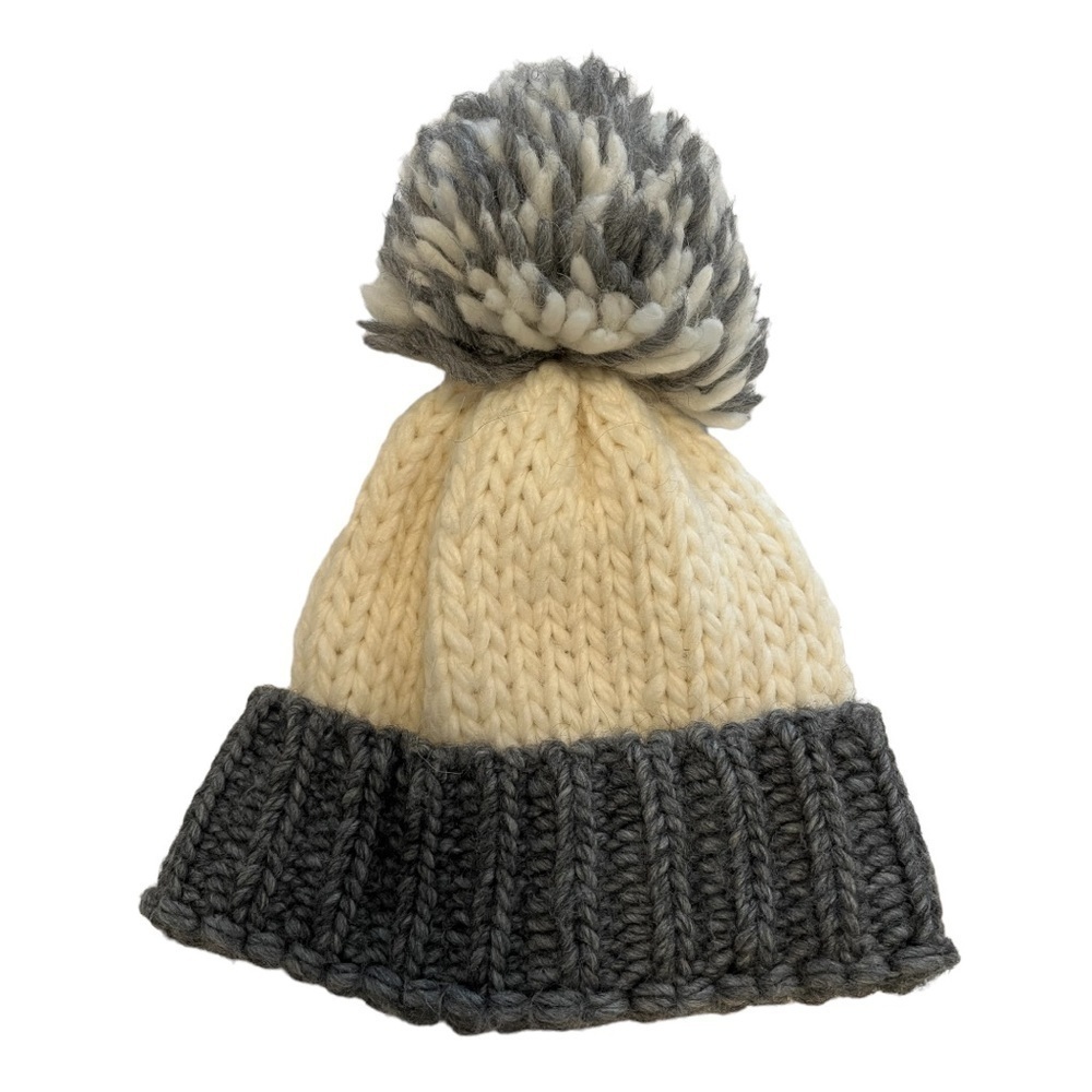 Helene Berman London Knitted Hat with Gorgeous, Large Pom-Pom.